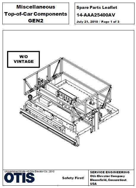 SPL 14-AAA25400AV Miscellaneous Cartop Components Gen2