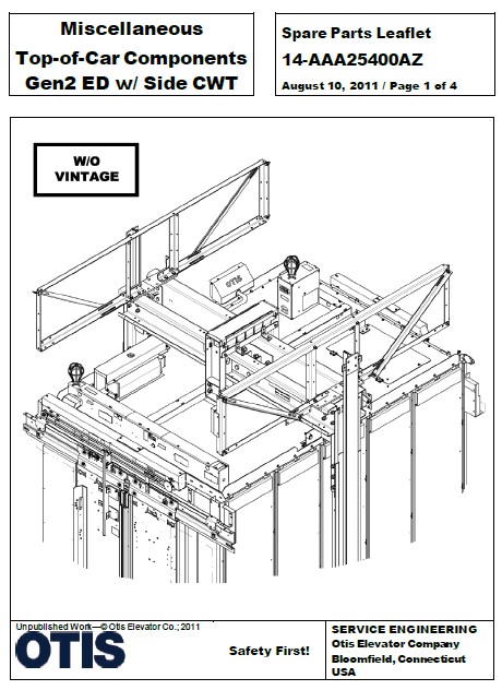 SPL 14-AAA25400AZ Miscellaneous Top-of-Car Components Gen2 ED w/ Side CWT