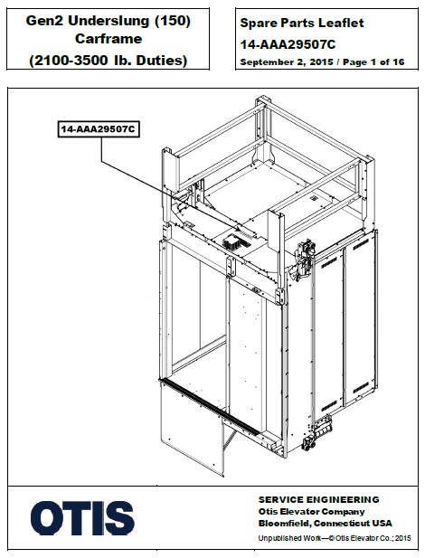 SPL 14-AAA29507C Gen2 Underslung (150) Carframe (2100-3500 lb. Duties)