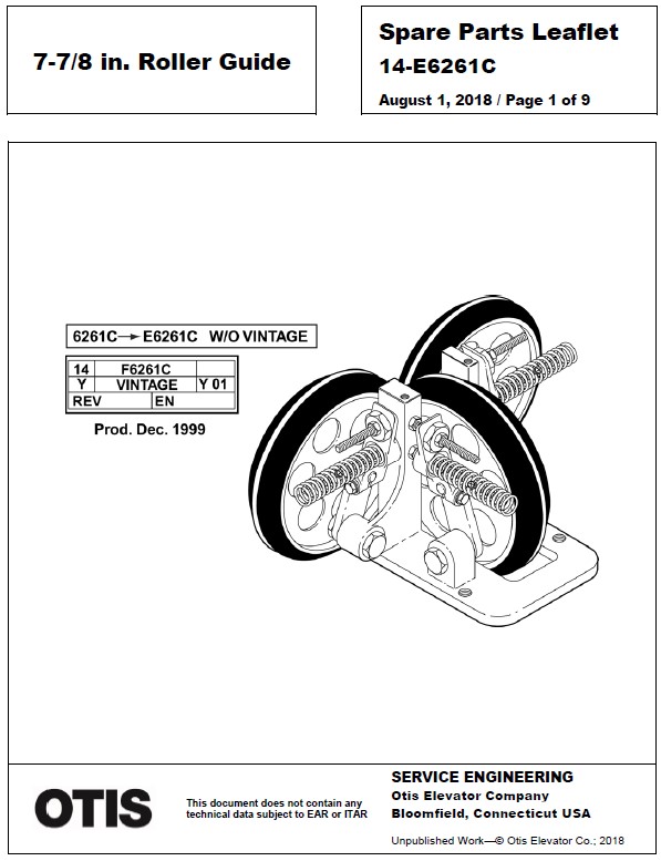 SPL 14-E6261C 7-7/8 in. Roller Guides