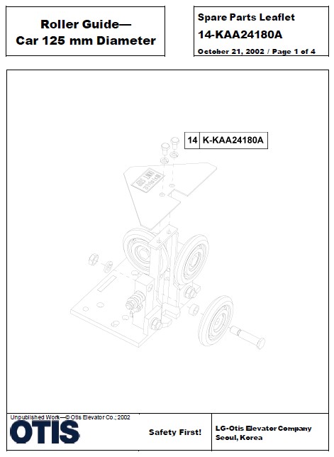 SPL 14-KAA24180A Roller Guide - Car 125 mm Diameter