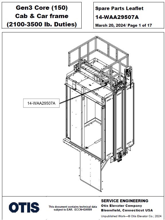 SPL 14-WAA29507A Gen3 Core (150) Cab and Carframe (2100-3500 lb. Duties)