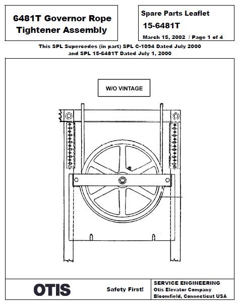 SPL 15-6481T 6481T Governor Rope Tightener Assembly