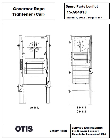 SPL 15-A6481J Governor Rope Tightener (Car)