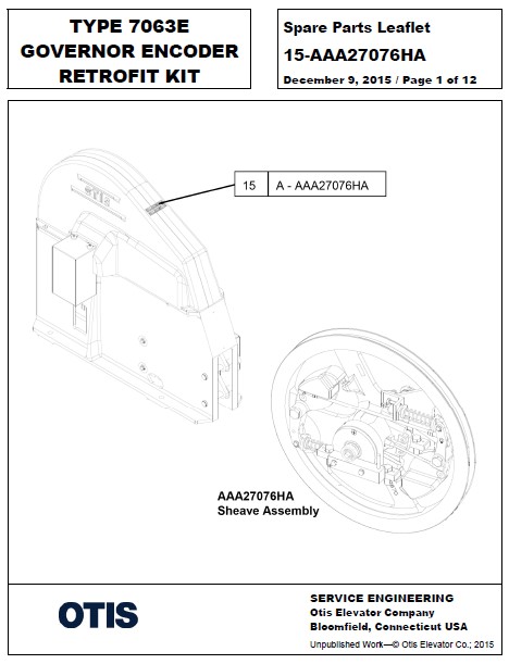 SPL 15-AAA27076HA TYPE 7063E Governor Encoder Retrofit Kit