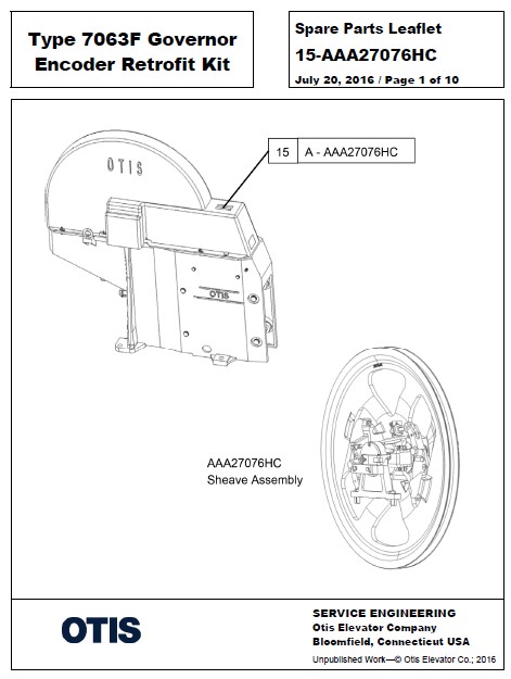 SPL 15-AAA27076HC TYPE 7063F Governor Encoder Retrofit Kit