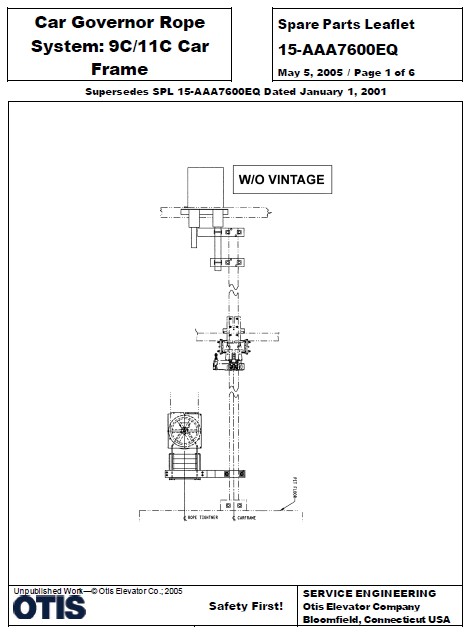 SPL 15-AAA7600EQ Car Governor Rope System: 9C/11C Car Frame