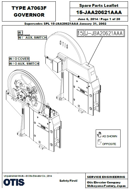 SPL 15-JAA20621AAA Type A7063F Governor