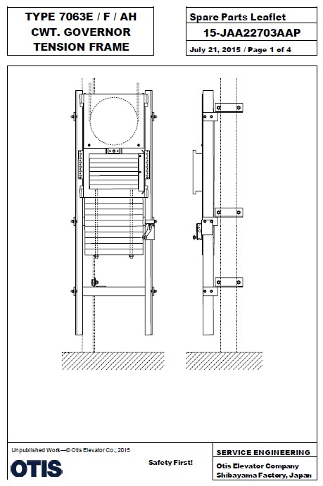 SPL 15-JAA22703AAP Type 7063F CWT Governor Tension Frame