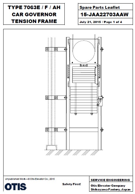 SPL 15-JAA22703AAW Type 7063E / F / AH Car Governor Tension Frame