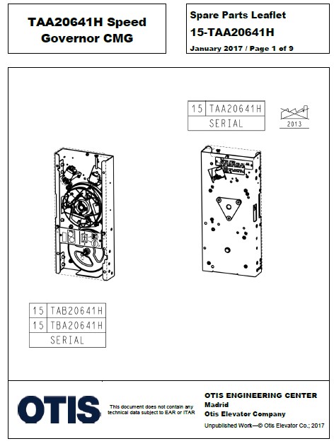 SPL 15-TAA20641H TAA20641H Speed Governor CMG