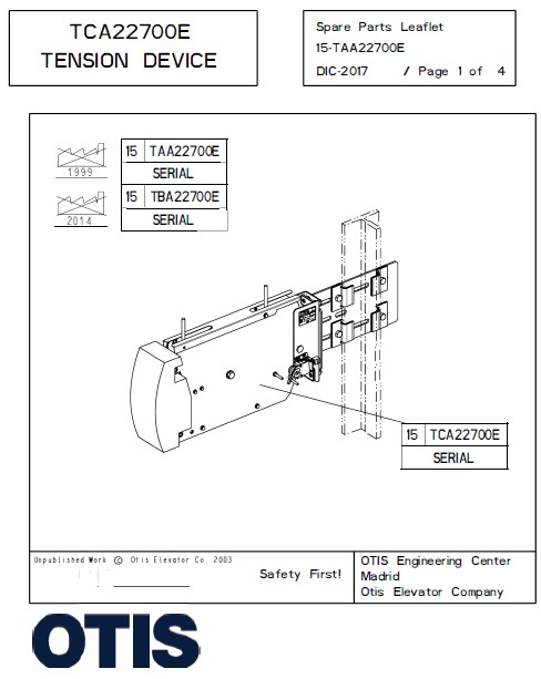 SPL 15-TAA22700E TBA22700E Tension Device