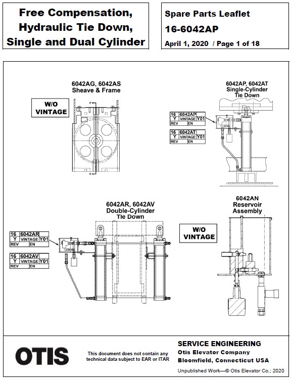 SPL 16-6042AP Free Compensation, Hydraulic Tie Down, Single and Dual Cylinder