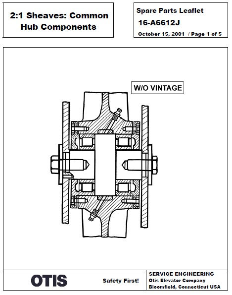 SPL 16-A6612J 2:1 Sheaves: Common Hub Components