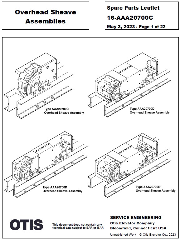 SPL 16-AAA20700C Overhead Sheave Assemblies