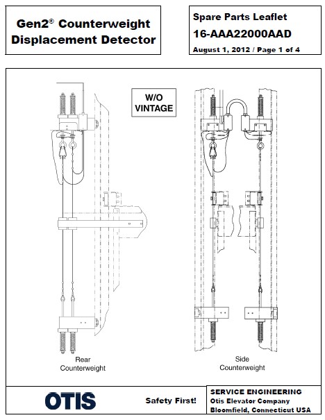 SPL 16-AAA22000AAD Gen2 Counterweight Displacement Detector