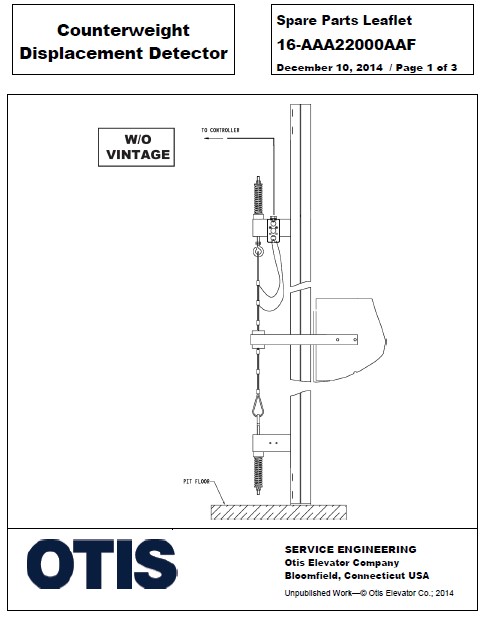 SPL 16-AAA22000AAF Counterweight Displacement Detector