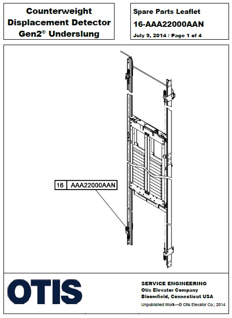 SPL 16-AAA22000AAN Counterweight Displacement Detector Gen2 Underslung