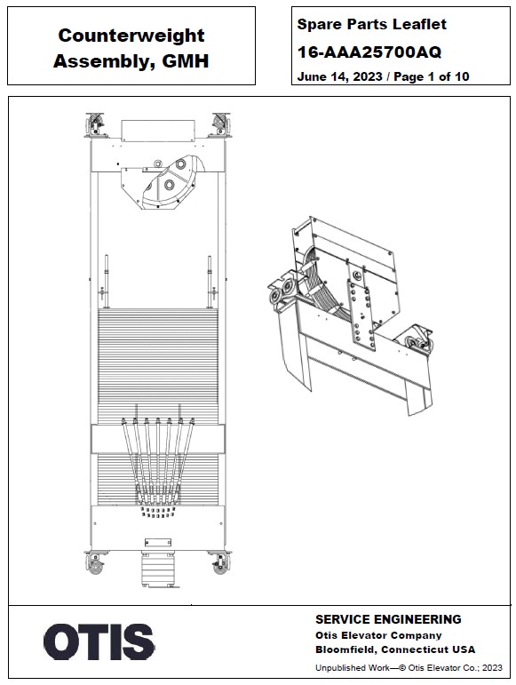 SPL 16-AAA25700AQ Counterweight Assembly, GMH