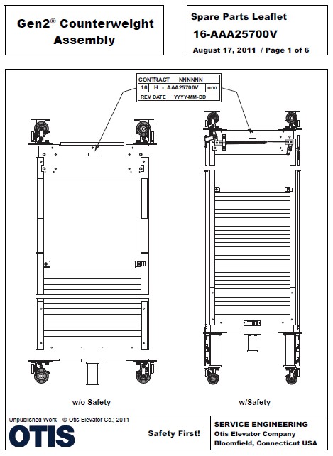 SPL 16-AAA25700V Gen2 Counterweight Assembly