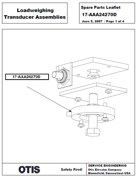 SPL 17-AAA24270D Loadweighing Transducer Assemblies