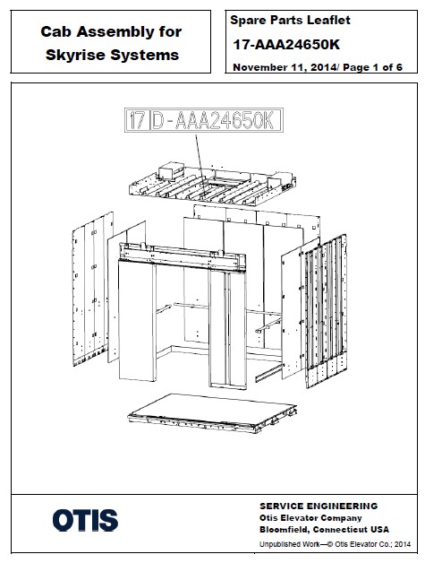 SPL 17-AAA24650K Cab Assembly for Skyrise Systems