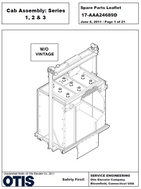 SPL 17-AAA24689D Cab Assembly Series 1, 2 & 3