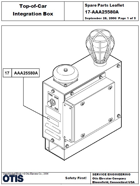 SPL 17-AAA25580A Top of Car Integration Box