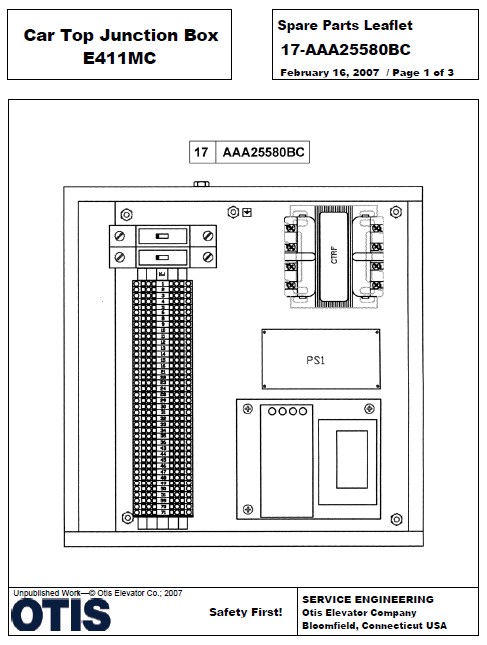 SPL 17-AAA25580BC Car Top Junction Box E411MC