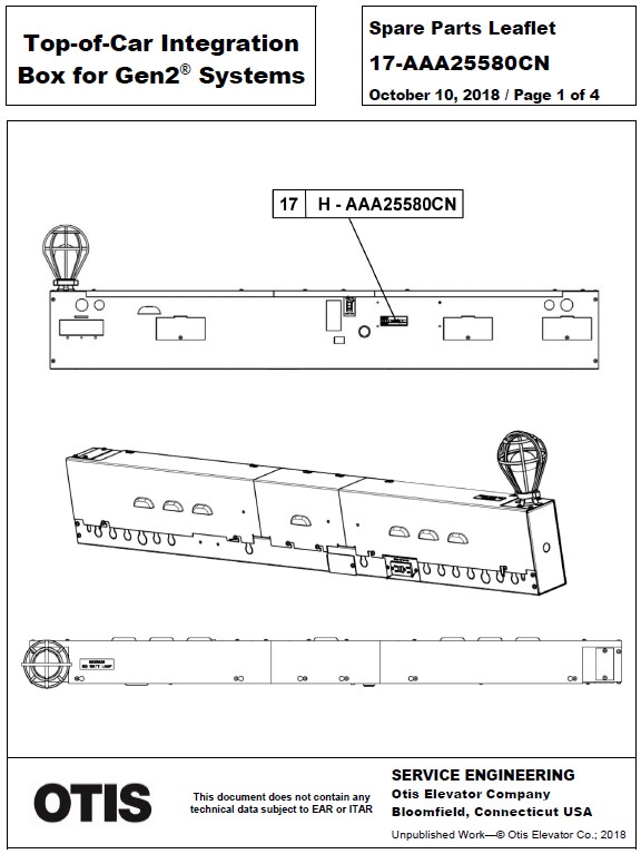 SPL 17-AAA25580CN Top of Car Integration Box for Gen2 Systems