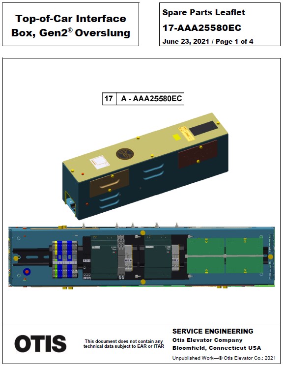 SPL 17-AAA25580EC Top-of-Car Interface Box, Gen2 Overslung