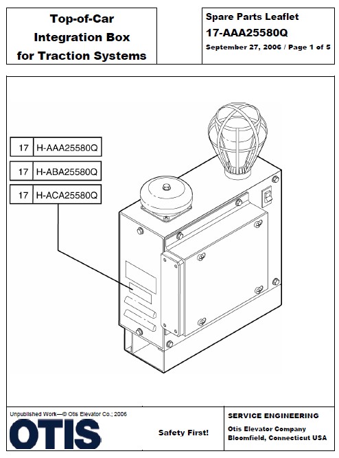 SPL 17-AAA25580Q Top-of-Car Integration Box For Traction Systems