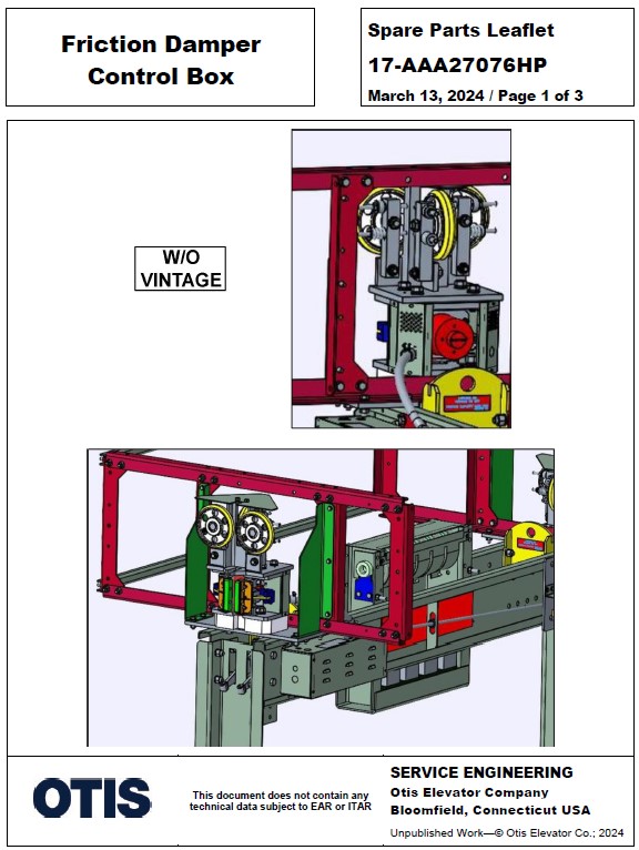 SPL 17-AAA27076HP Friction Damper Control Box