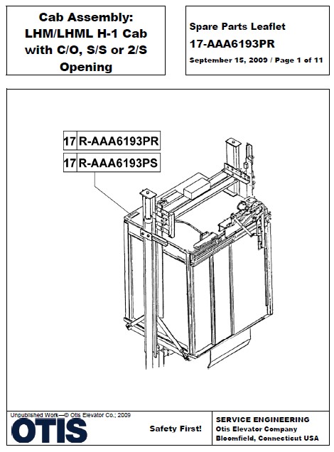 SPL 17-AAA6193PR Cabe Assembly LHM/LHML C/O, S/S or 2/S Openings