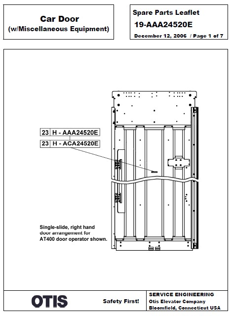 SPL 19-AAA24520E Car Door (w/ Miscellaneous Equipment)