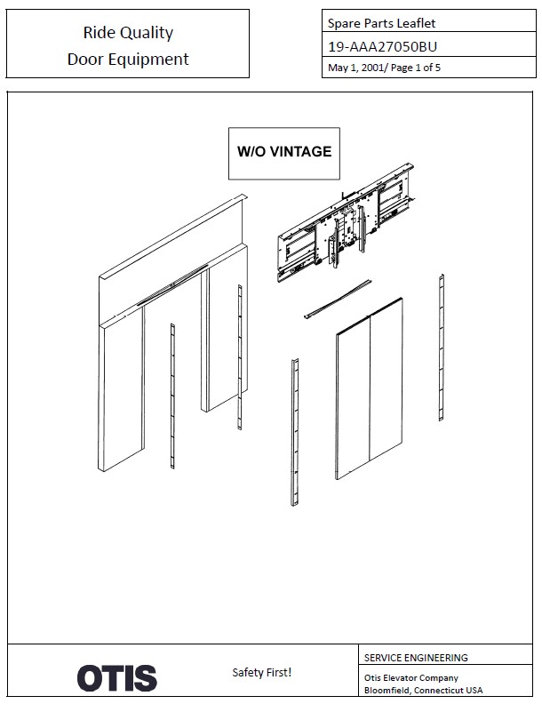 SPL 19-AAA27050BU Ride Quality Door Equipment