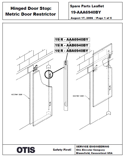 SPL 19-AAA6940BY Hinged Door Restrictor, Metric