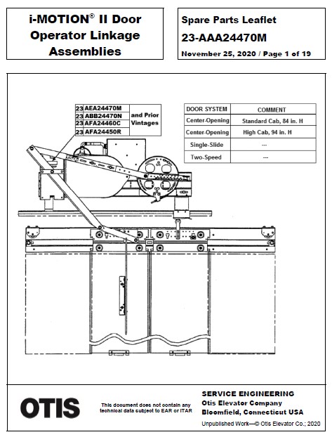 SPL 23-AAA24470M i-Motion Door Operator Linkage Assemblies