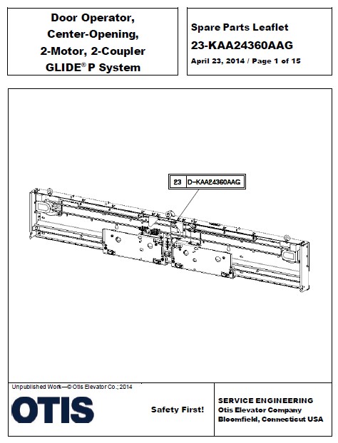 SPL 23-KAA24360AAG Door Operator Center Opening, Two motor, Two Coupler Glide P System