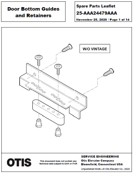 SPL 25-AAA24479AAA Door Bottom Guides and Retainers