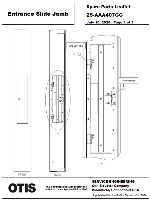 SPL 25-AAA407GG Entrance Side Jamb