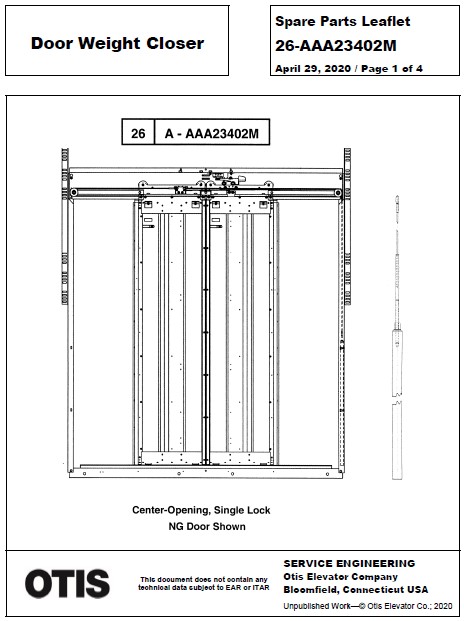 SPL 26-AAA23402M Door Weight Closer