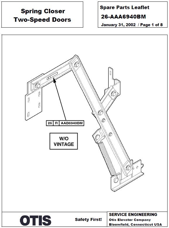 SPL 26-AAA6940BM Spring Closer Two Speed Doors