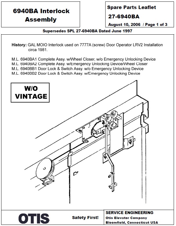 SPL 27-6940BA 6940BA Interlock Assembly