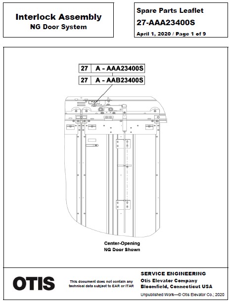 SPL 27-AAA23400S Interlock Assembly NG Door System