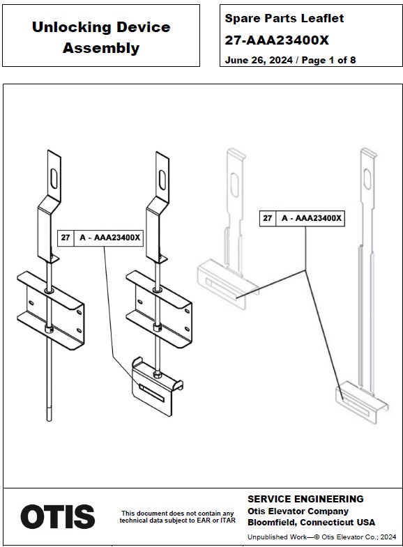 SPL 27-AAA23400X Unlocking Device Assembly