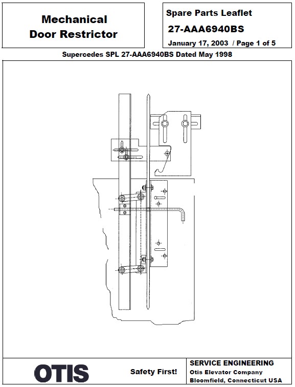 SPL 27-AAA6940BS Mechanical Door Restrictor