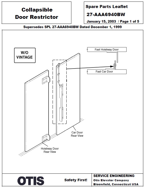 SPL 27-AAA6940BW Collapsible Door Restrictor