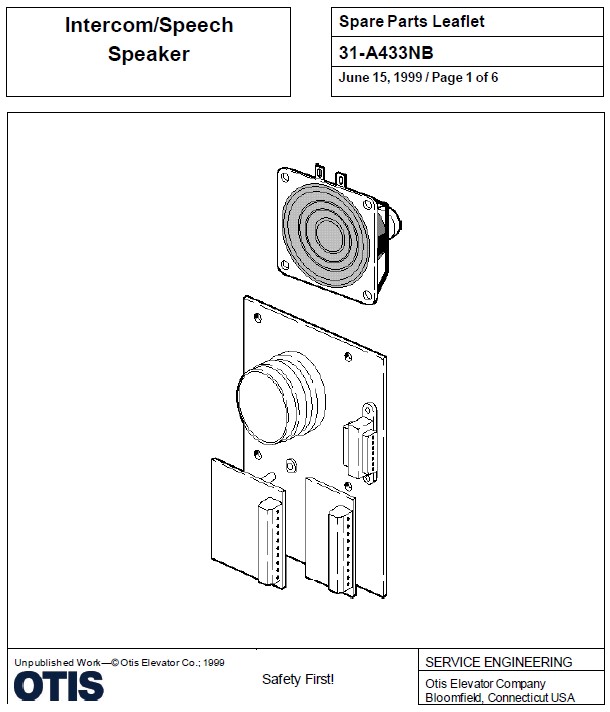 SPL 31-A433NB Intercom / Speech Speaker