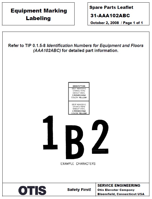 SPL 31-AAA102ABC Equipment Marking Labeling